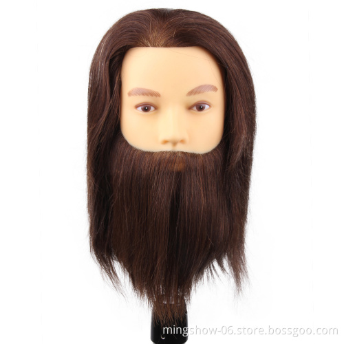 Hairdressing mannequin heads practice training head model with beard